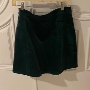 Beautiful, festive, green corduroy, skirt